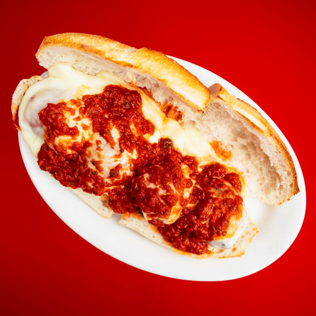 Meatball Parmigiana.